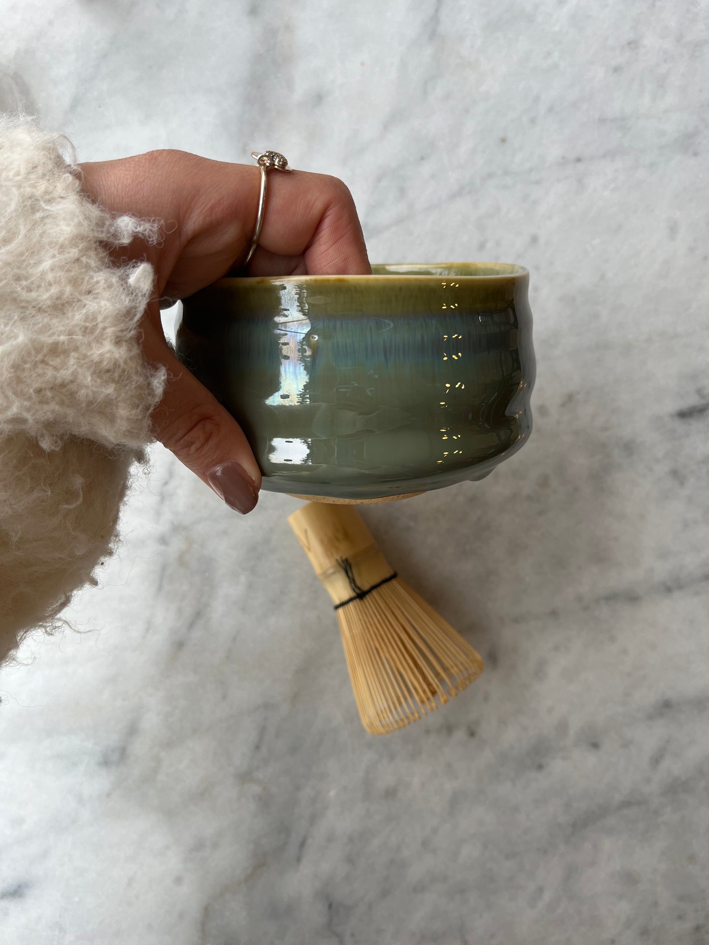 Matcha bowl grey green