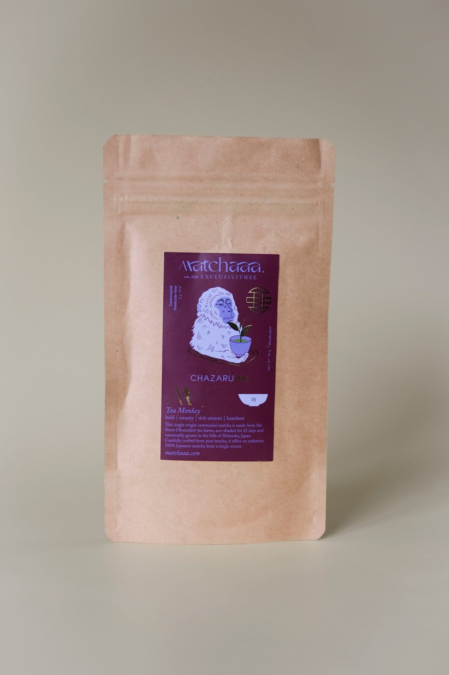 Chazaru ceremonial matcha 30 gr - Shizuoka