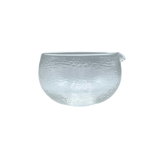 Matcha bowl with spout glass